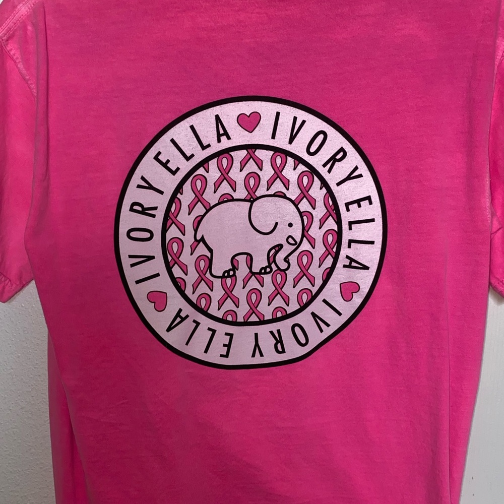 Breast cancer awareness ivory ella shirt